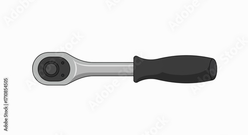 Precision Ratchet Wrench:  Automotive Repair Tool Illustration