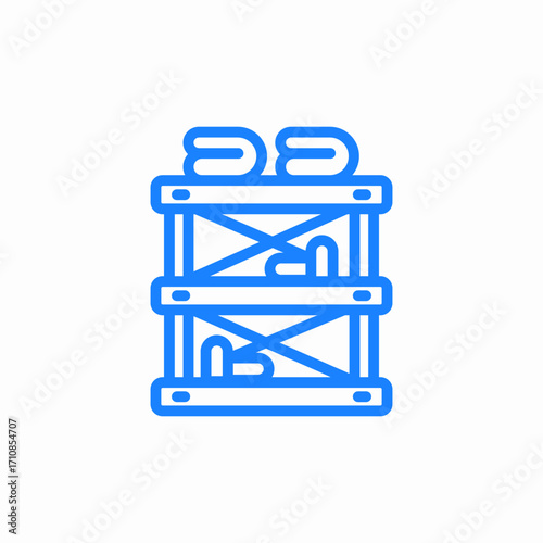 bunk bed icon sign vector