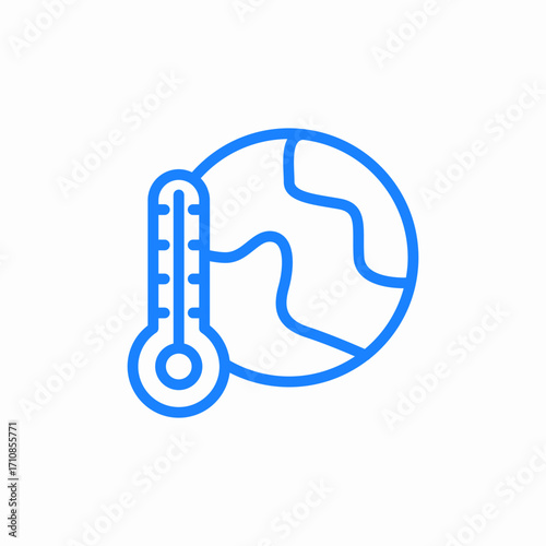 global temperature icon sign vector