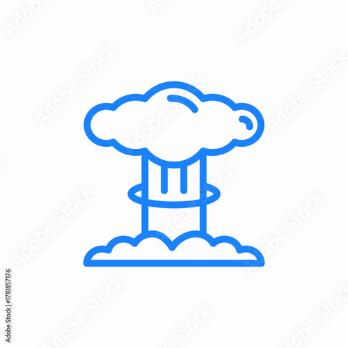 nuclear explosion icon sign vector