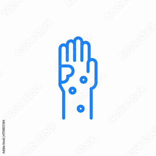 rash disease icon sign vector