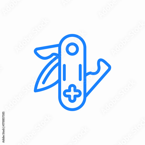 swiss army knife icon sign vector