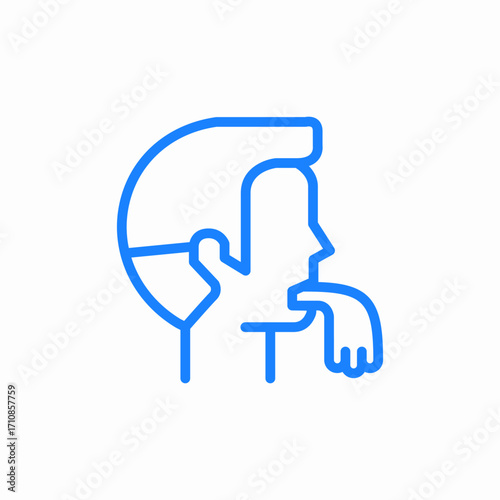vomitting human icon sign vector