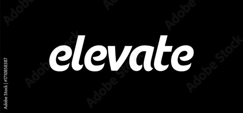 word text message elevate . modern minimalist clean alphabet font. lowercase bold typography vector illustration design