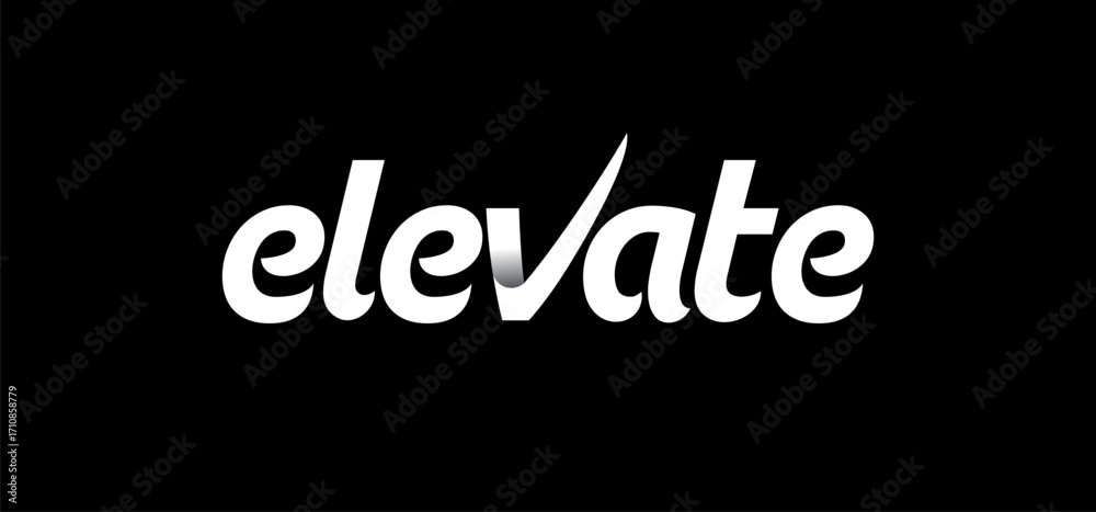 Fototapeta premium word text message elevate . modern minimalist clean alphabet font. lowercase bold typography vector illustration design