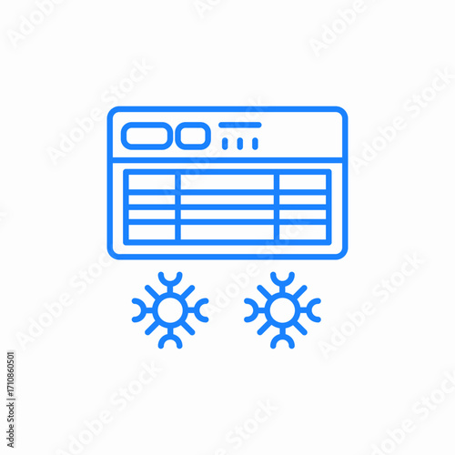 air conditioner cooling icon sign vector