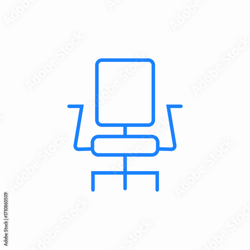 adjustable office chair icon sign vector