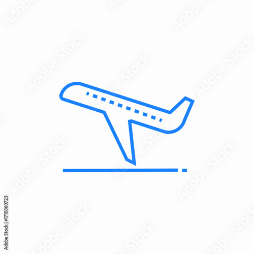 airplane landing arrival icon sign vector