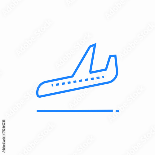 airplane takeoff travel icon sign vector