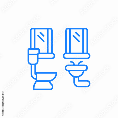 bathroom sink toilet icon sign vector