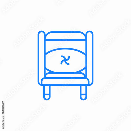 beach chair umbrella icon sign vector