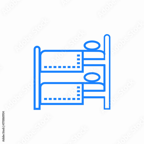 bunk bed hostel icon sign vector