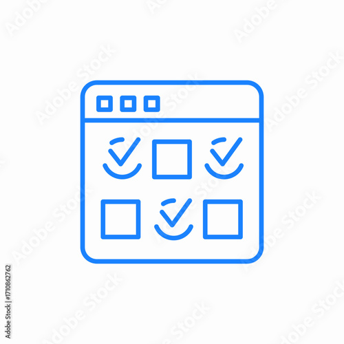 checklist tick boxes icon sign vector