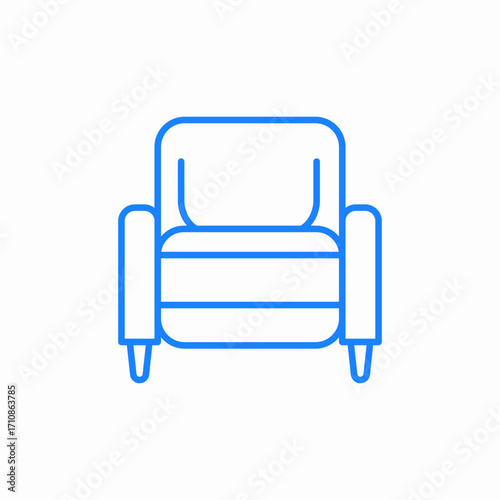 comfortable armchair relax icon sign vector