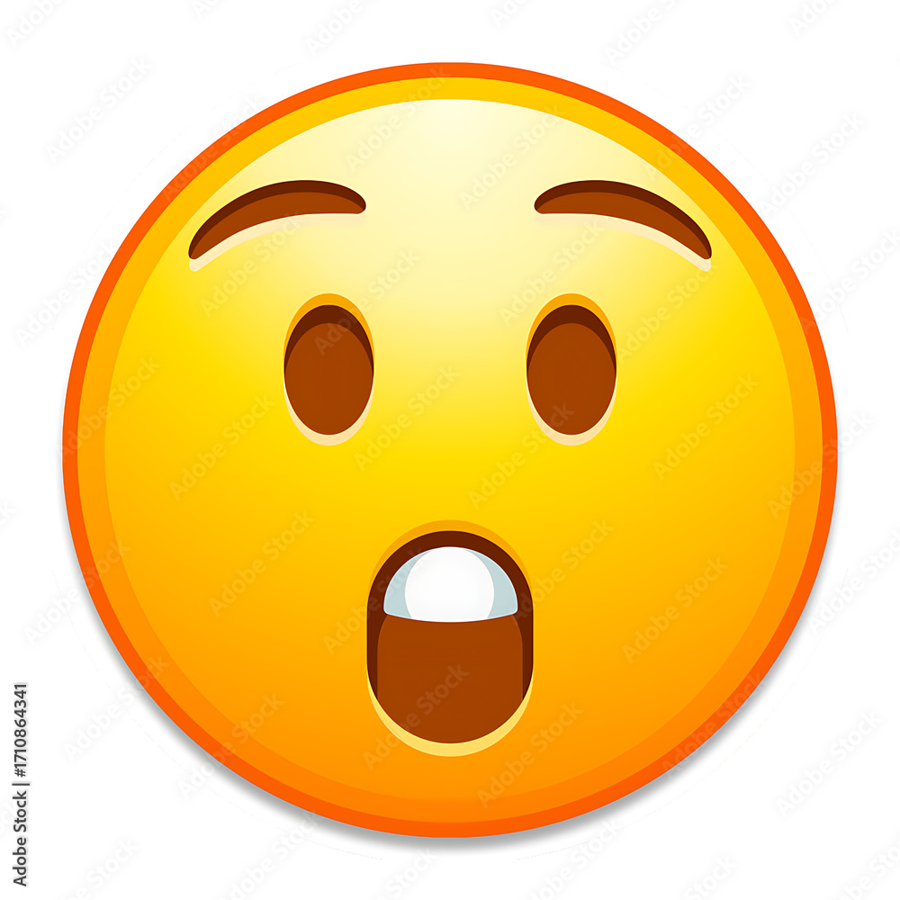 Fototapeta premium Surprised Face Emoji – Shocked Expression Icon