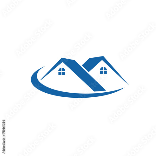 Real Estate House Roof Logo Vector Illustration