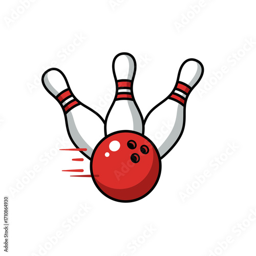 bowling ball and pins