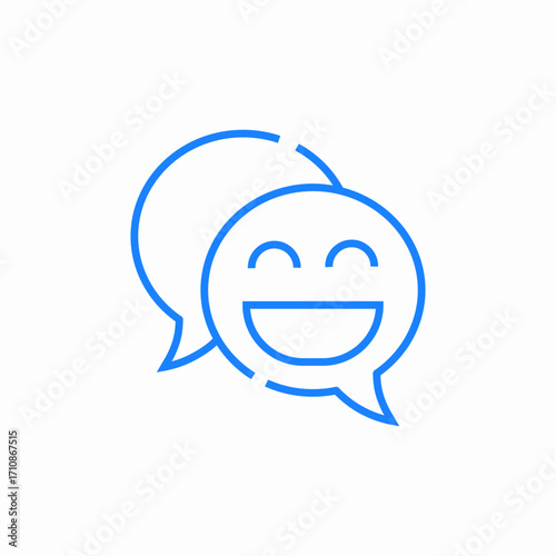 happy speech bubble icon sign vector