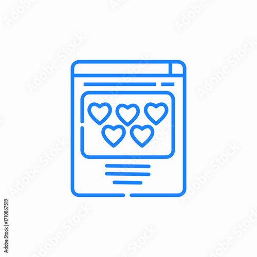 heart rating feedback icon sign vector