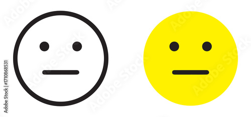 Set of bad mood and sadness emojis faces icon. vector illustration EPS 10.