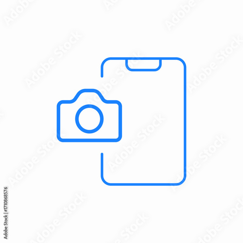 mobile camera app icon sign vector