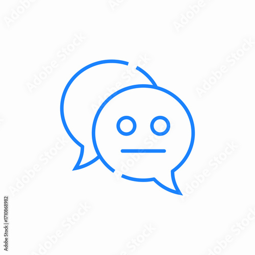 neutral speech bubbles icon sign vector