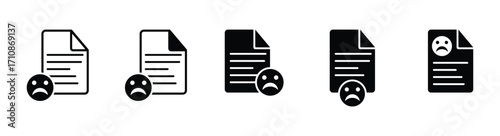 Complaint vector icons set. Customer care icon