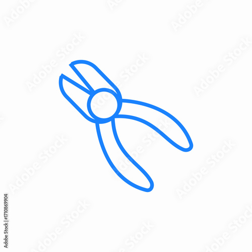 pliers tool grip icon sign vector