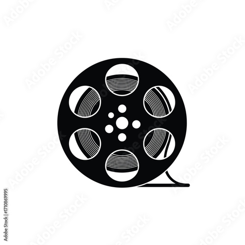 Vector art of a black waveform representing sound or audio signal on a white background