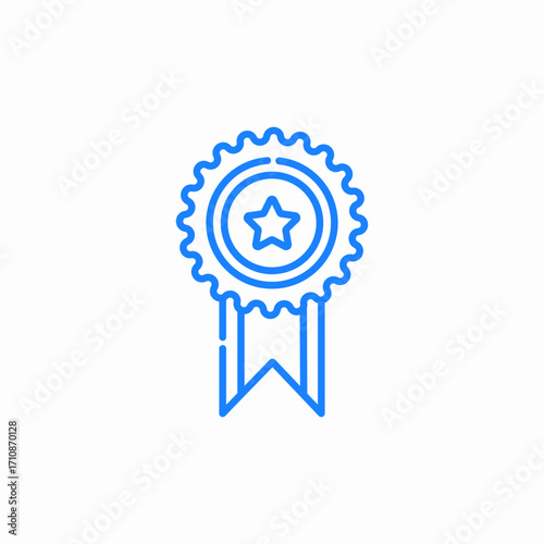 quality medal award icon sign vector