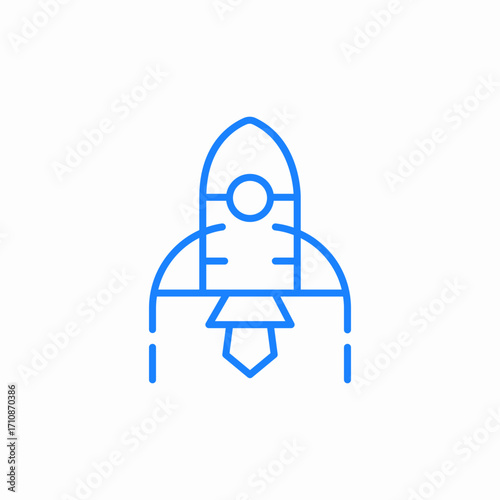 rocket launch startup icon sign vector