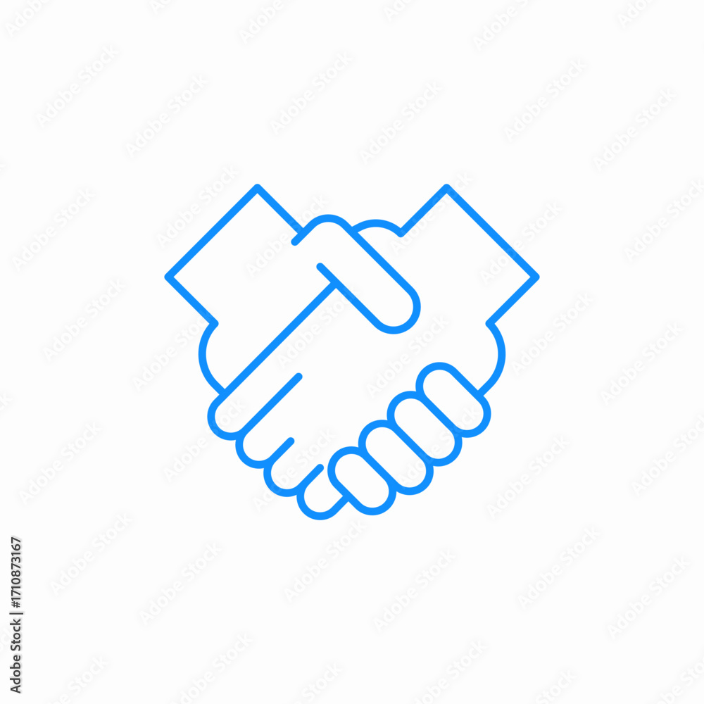 Fototapeta premium agreement handshake icon sign vector
