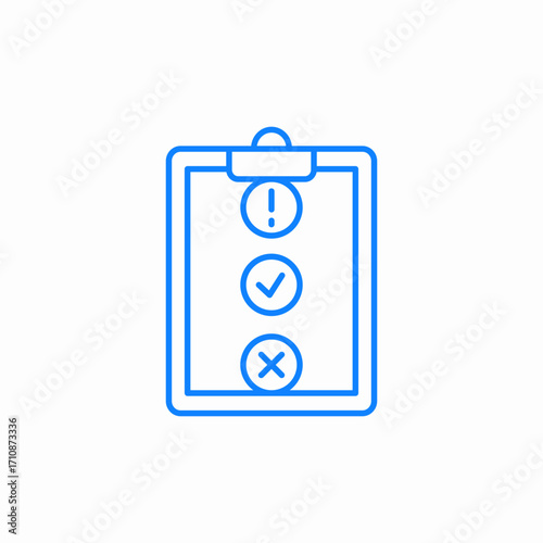 attention approved canelled icon sign vector