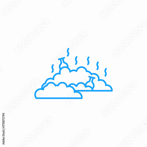 chemical clouds icon sign vector