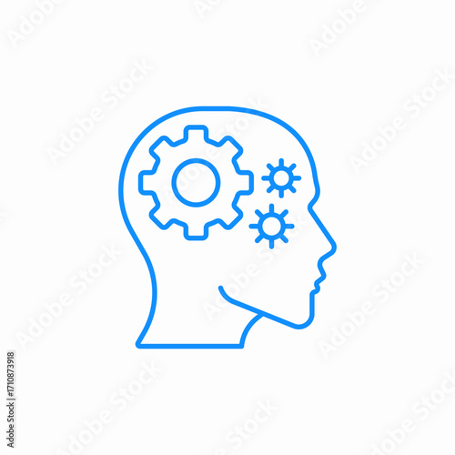 cognitive processing icon sign vector