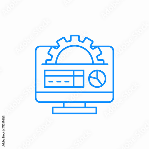 desktop settings icon sign vector