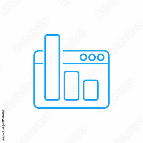 document statistics icon sign vector