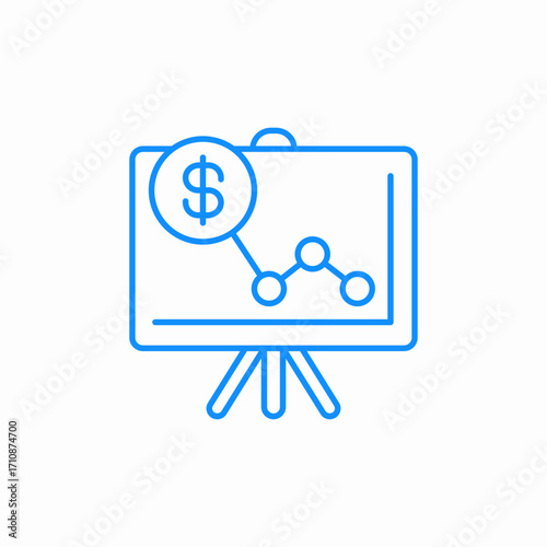 financial statistics icon sign vector