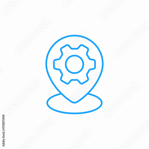 location setting icon sign vector