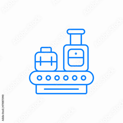 luggage conveyor icon sign vector
