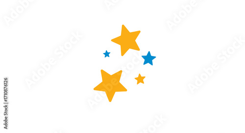 Stylized Celestial Star Cluster Illustration