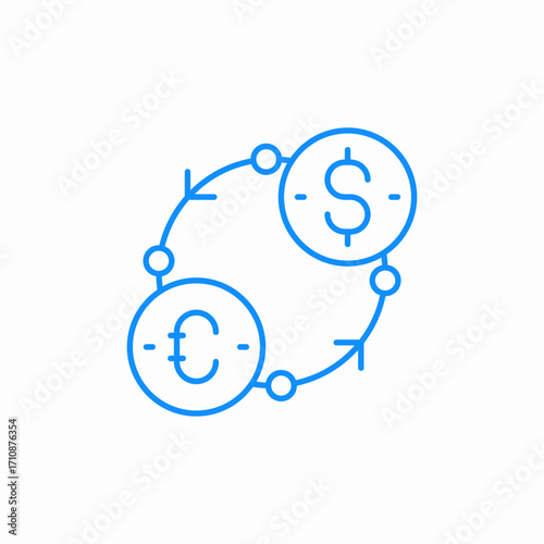 money exchange icon sign vector