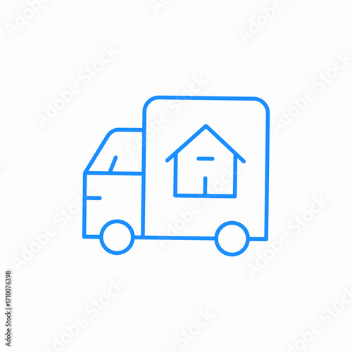 moving truck icon sign vector