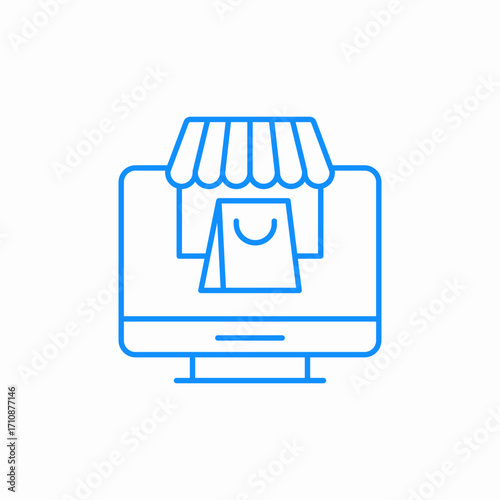 online shopping icon sign vector