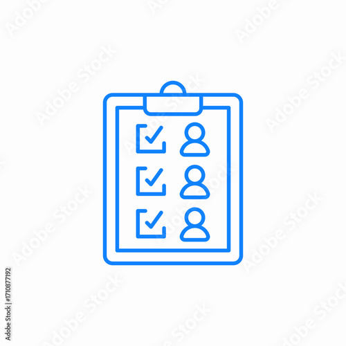 participant list icon sign vector