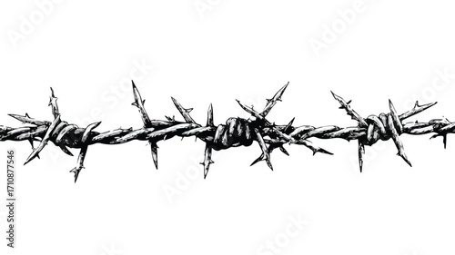 Abstract Grunge Black and White Spiked Bar Illustration for Design Projects