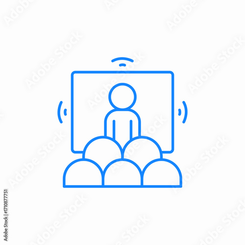 presentation training icon sign vector