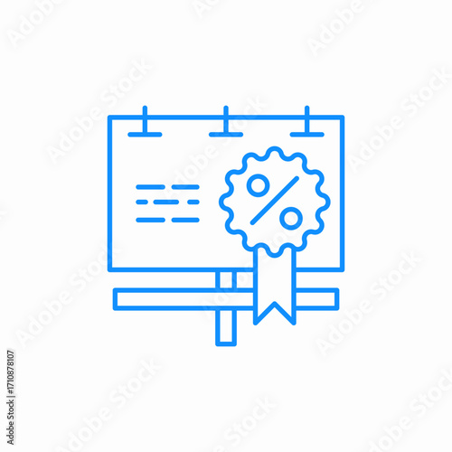 promotions billboard icon sign vector