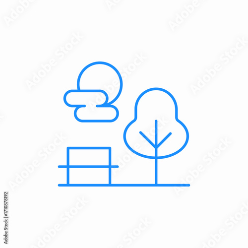 public park icon sign vector