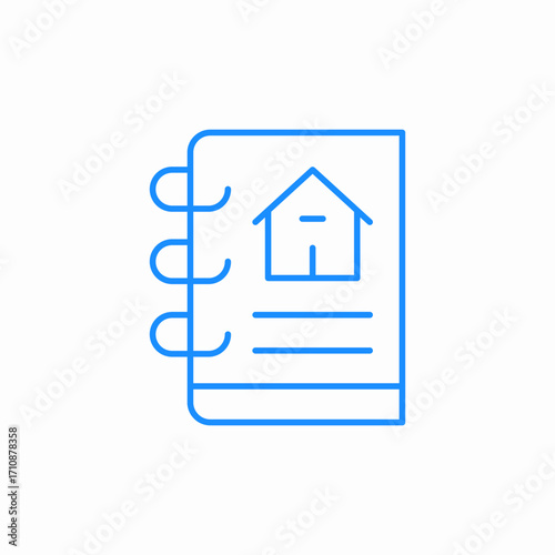 real estate catalogue icon sign vector